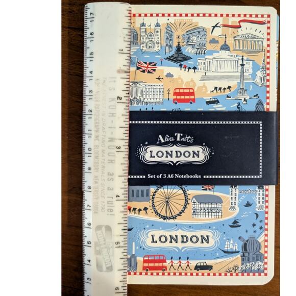 London Stationery A6 Lined Notebooks Set of 3 Gift Idea for Travel Lover NEW - Picture 10 of 11